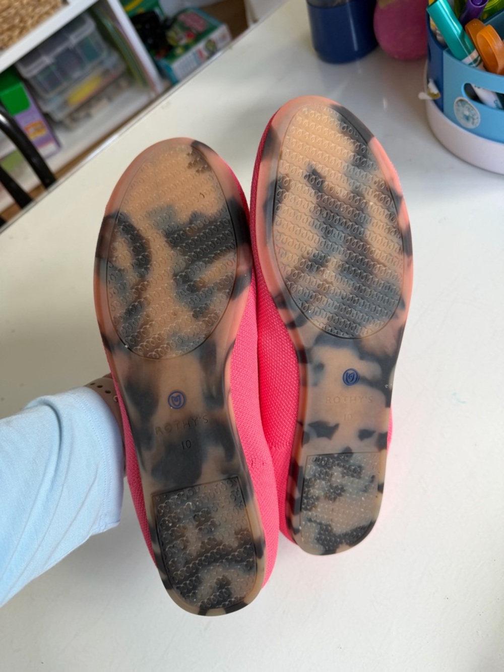 Rothy's Grapefruit (Hot Pink) The Flat size 10 - Like New - Picture 5 of 5